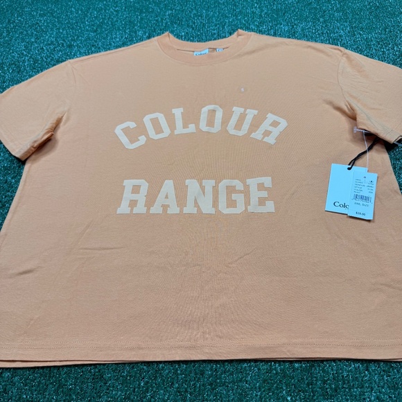 Pacsun Colour Range T Shirt Women's Size S Orange Cropped Short Sleeve - Picture 2 of 7